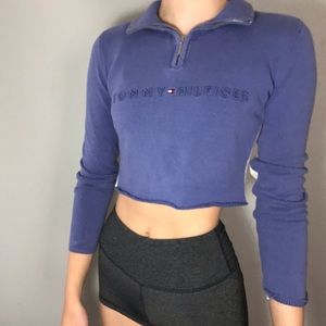 Cropped Tommy Hilfiger quarter zip top